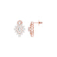 Ruffled Diamond Stud Earrings 18 KT / Rose Gold