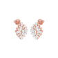 Ruffled Diamond Stud Earrings 18 KT / Rose Gold
