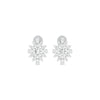 Ruffled Diamond Stud Earrings 18 KT / White Gold