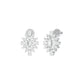 Ruffled Diamond Stud Earrings 18 KT / White Gold