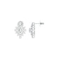 Ruffled Diamond Stud Earrings 18 KT / White Gold