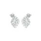 Ruffled Diamond Stud Earrings 18 KT / White Gold