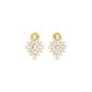 Ruffled Diamond Stud Earrings 18 KT / Yellow Gold