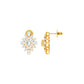 Ruffled Diamond Stud Earrings 18 KT / Yellow Gold