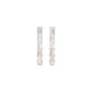 Icy Baugette Diamond Bali Earrings 18 KT / Rose Gold
