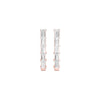 Icy Baugette Diamond Bali Earrings 18 KT / Rose Gold