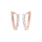 Icy Baugette Diamond Bali Earrings 18 KT / Rose Gold