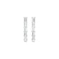 Icy Baugette Diamond Bali Earrings 18 KT / White Gold