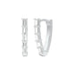 Icy Baugette Diamond Bali Earrings 18 KT / White Gold
