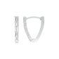 Icy Baugette Diamond Bali Earrings 18 KT / White Gold