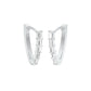 Icy Baugette Diamond Bali Earrings 18 KT / White Gold