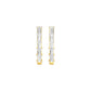 Icy Baugette Diamond Bali Earrings 18 KT / Yellow Gold