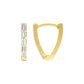 Icy Baugette Diamond Bali Earrings 18 KT / Yellow Gold