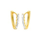 Icy Baugette Diamond Bali Earrings 18 KT / Yellow Gold