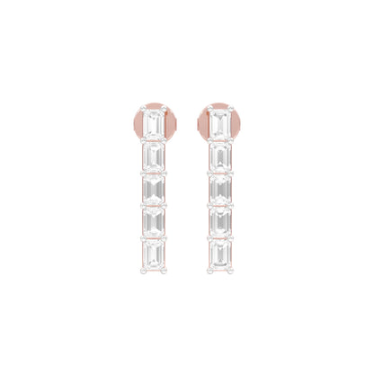 Streamlined Diamond Stud Earrings