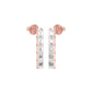 Streamlined Diamond Stud Earrings 18 KT / Rose Gold