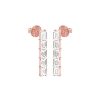 Streamlined Diamond Stud Earrings
