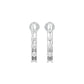 Streamlined Diamond Stud Earrings 18 KT / White Gold