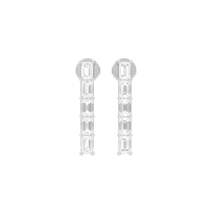 Streamlined Diamond Stud Earrings
