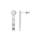 Streamlined Diamond Stud Earrings 18 KT / White Gold