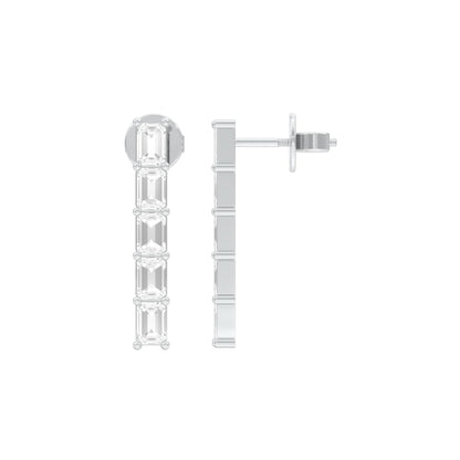 Streamlined Diamond Stud Earrings