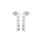 Streamlined Diamond Stud Earrings 18 KT / White Gold