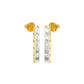Streamlined Diamond Stud Earrings 18 KT / Yellow Gold