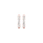 Linear Baugette Diamond Bali Earrings 18 KT / Rose Gold