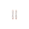 Linear Baugette Diamond Bali Earrings 18 KT / Rose Gold