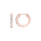Linear Baugette Diamond Bali Earrings 18 KT / Rose Gold