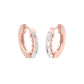 Linear Baugette Diamond Bali Earrings 18 KT / Rose Gold