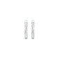 Linear Baugette Diamond Bali Earrings 18 KT / White Gold