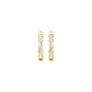 Linear Baugette Diamond Bali Earrings 18 KT / Yellow Gold