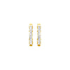 Linear Baugette Diamond Bali Earrings 18 KT / Yellow Gold