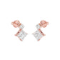 Lit Facet Diamond Drop Earrings 18 KT / Rose Gold