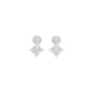 Lit Facet Diamond Drop Earrings 18 KT / White Gold