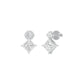 Lit Facet Diamond Drop Earrings 18 KT / White Gold