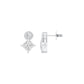 Lit Facet Diamond Drop Earrings 18 KT / White Gold