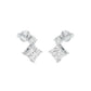 Lit Facet Diamond Drop Earrings 18 KT / White Gold