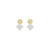 Lit Facet Diamond Drop Earrings 18 KT / Yellow Gold