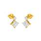 Lit Facet Diamond Drop Earrings 18 KT / Yellow Gold