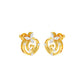 Petal Swirl Diamond Stud Earrings 18 KT / Yellow Gold