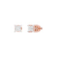 Fine Frame Diamond Stud Earrings 18 KT / Rose Gold