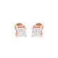 Fine Frame Diamond Stud Earrings 18 KT / Rose Gold