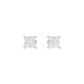 Fine Frame Diamond Stud Earrings 18 KT / White Gold