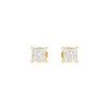 Fine Frame Diamond Stud Earrings 18 KT / Yellow Gold