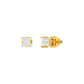 Fine Frame Diamond Stud Earrings 18 KT / Yellow Gold