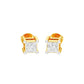 Fine Frame Diamond Stud Earrings 18 KT / Yellow Gold