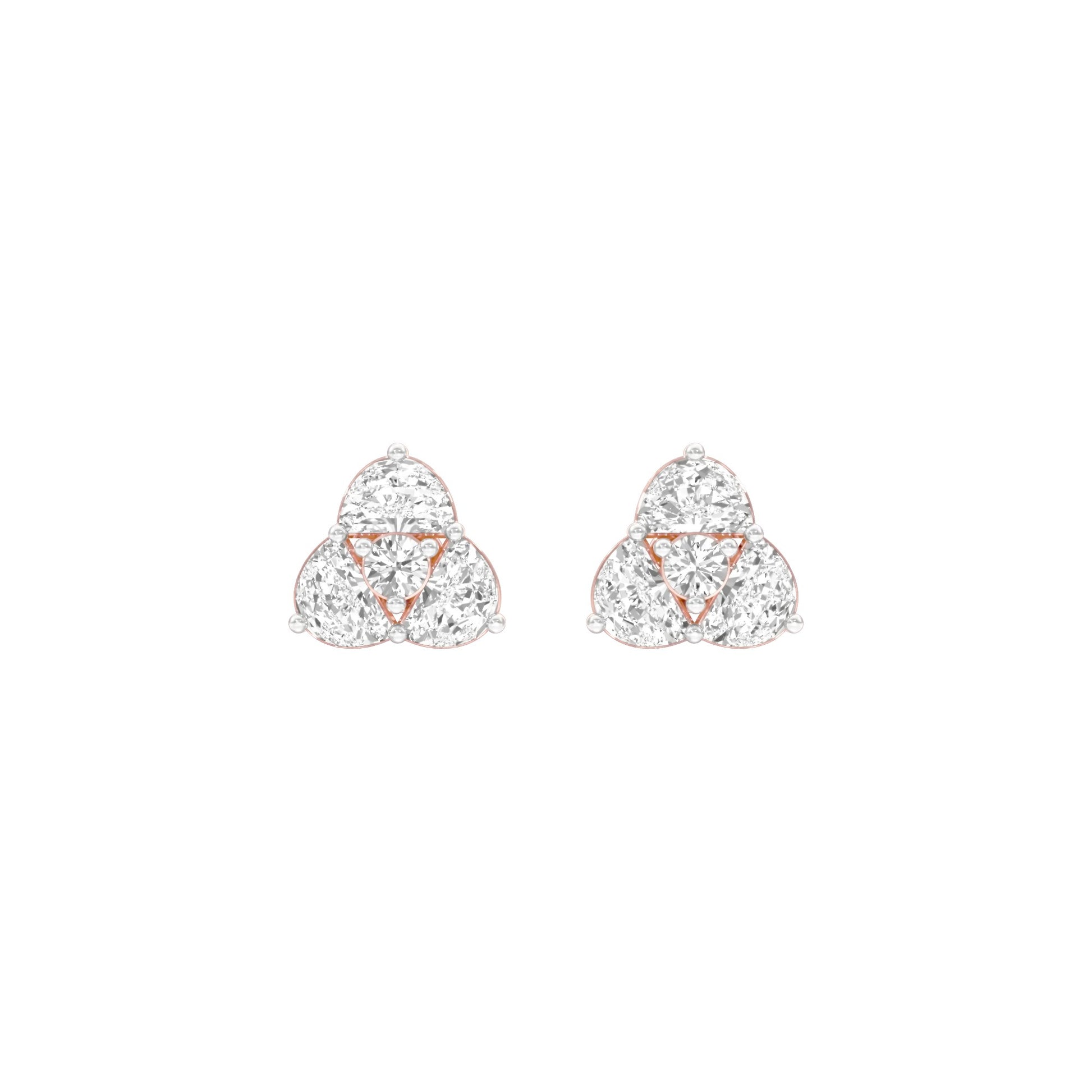 Cloud Luxe Diamond Stud Earrings 18 KT / Rose Gold