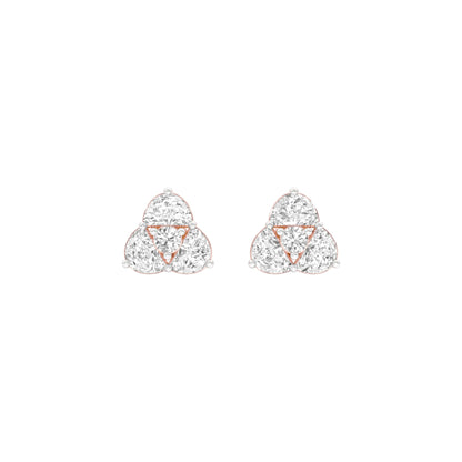 Cloud Luxe Diamond Stud Earrings 18 KT / Rose Gold